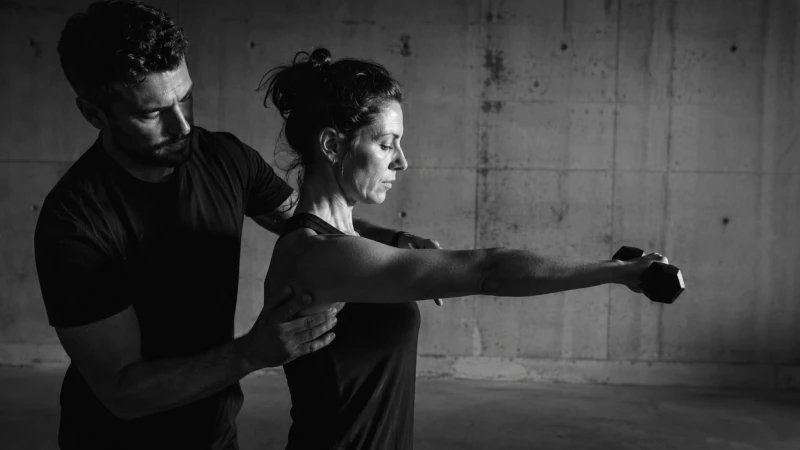 A coach guides a controlled exercise: from recovery to building up at De Werf.