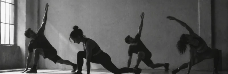 Colleagues training together in the studio at De Werf in The Hague